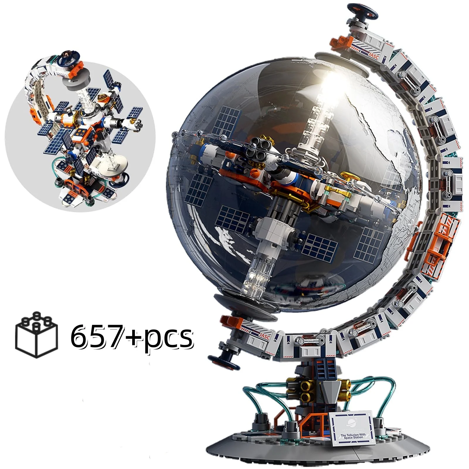 657PCS Technical Earth Orbital Station Building Blocks Collectible World Globe Model Gift Idea for Collectors Ornament Toys
657PCS Technical Earth Orbital Station Building Blocks Collectible World Globe Model Gift Idea for Collectors Ornament Toys