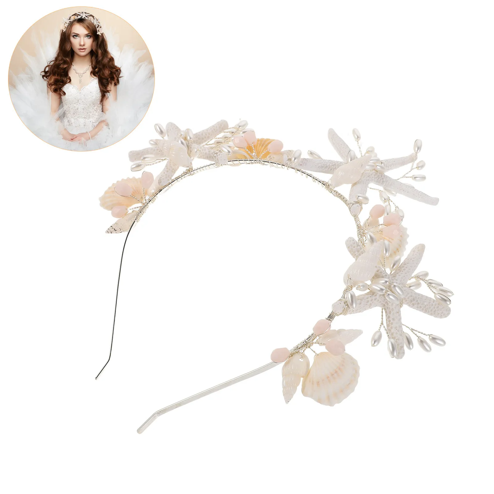 Silver Pearl Seashell Headband Elegant Mermaid Crown Wedding Beach Bridal Hair Accessories for Women Mermaid Style Band
Silver Pearl Seashell Headband Elegant Mermaid Crown Wedding Beach Bridal Hair Accessories for Women Mermaid Style Band