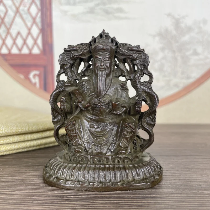 Antique Copper Double-Sided Ingot God of Wealth Ornament Old Patina Artifact Miscellaneous God of Wealth Desktop Gift
Antique Copper Double-Sided Ingot God of Wealth Ornament Old Patina Artifact Miscellaneous God of Wealth Desktop Gift