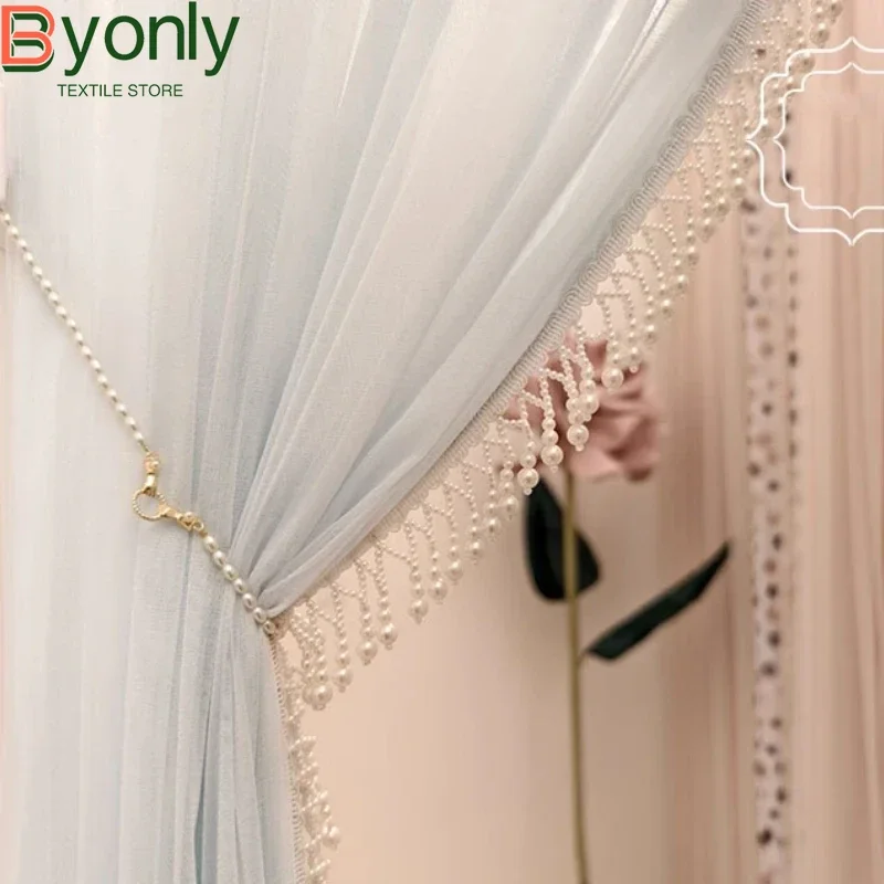 Custom Princess Style Light Blue Pearl Lace Window Valance Partition Curtains for Living Room Bedroom Balcony Floating Window
Custom Princess Style Light Blue Pearl Lace Window Valance Partition Curtains for Living Room Bedroom Balcony Floating Window