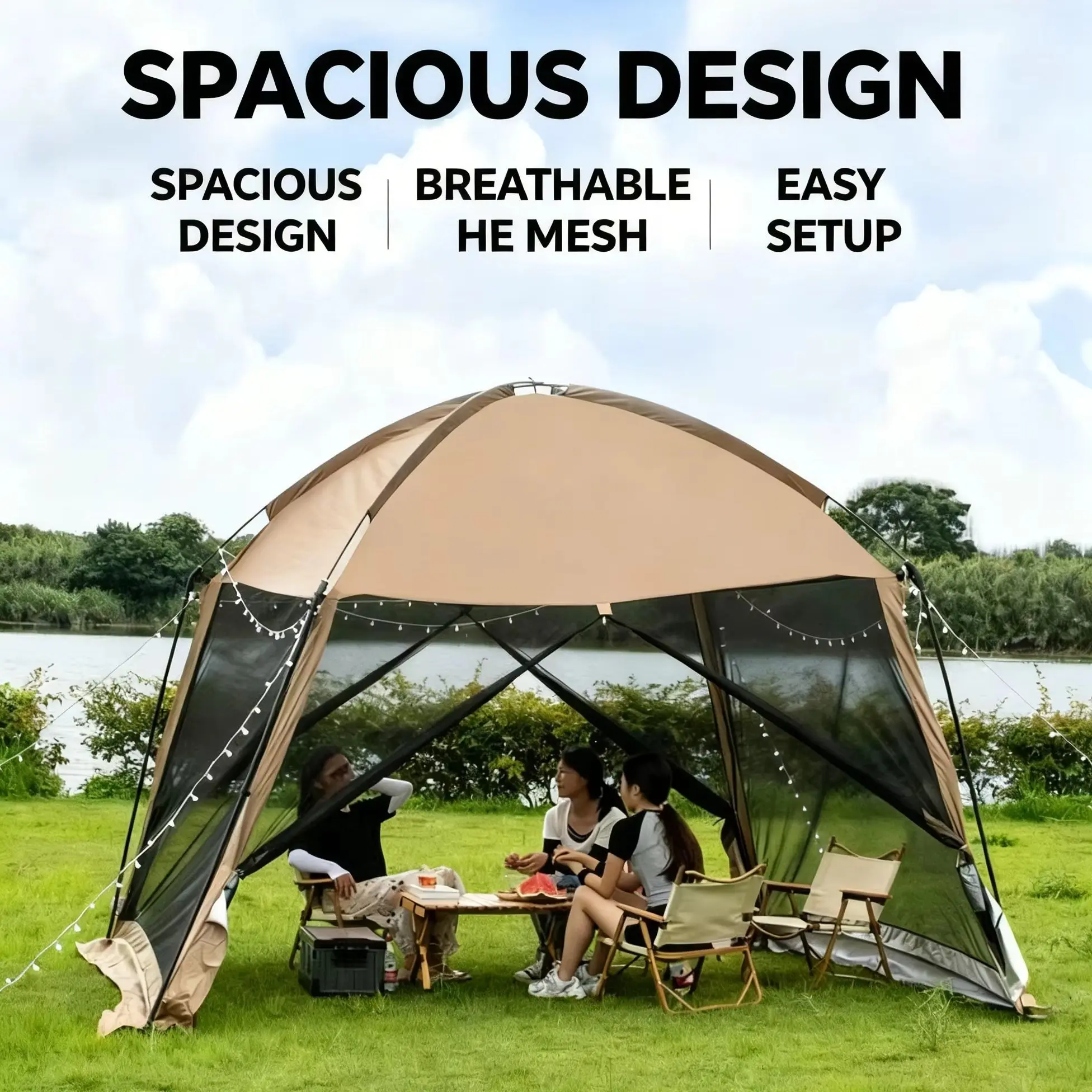 10x10FT Instant Pop Up Canopy Tent Waterproof Sun Shelter with Mosquito Net for Camping Beach Garden Outdoor All Season
10x10FT Instant Pop Up Canopy Tent Waterproof Sun Shelter with Mosquito Net for Camping Beach Garden Outdoor All Season