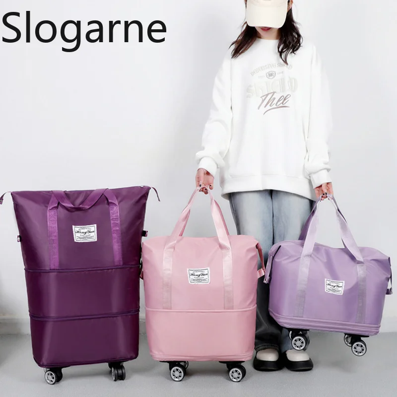 Women Wheel Expandable Travel Bag Students Large Capacity Luggage Bag Dry and Wet Separation Storage Business Wheeled Travel Bag
Women Wheel Expandable Travel Bag Students Large Capacity Luggage Bag Dry and Wet Separation Storage Business Wheeled Travel Bag
