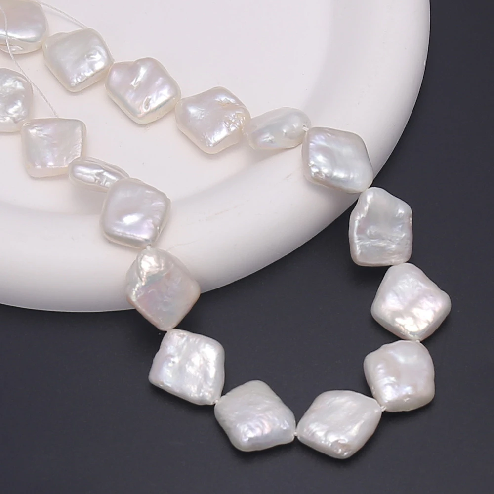High Quality White 14mm Square Shaped Baroque Natural Freshwater Pearl Loose Beads DIY Necklace Bracelet Earrings Accessories
High Quality White 14mm Square Shaped Baroque Natural Freshwater Pearl Loose Beads DIY Necklace Bracelet Earrings Accessories