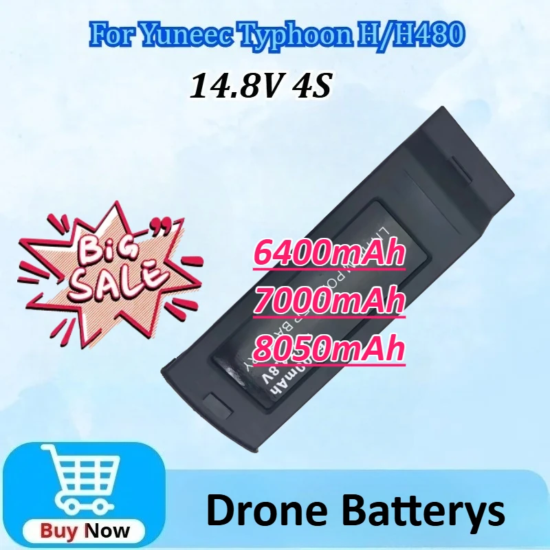 New 14.8V 6400/7000/8050mAh UpgradedRechargeable Battery 4S for Yuneec Typhoon H /H480 Replacement Lipo Battery Drone Battery
New 14.8V 6400/7000/8050mAh UpgradedRechargeable Battery 4S for Yuneec Typhoon H /H480 Replacement Lipo Battery Drone Battery