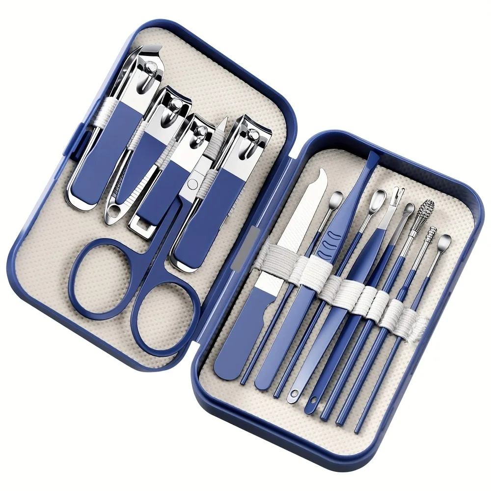 14Pcs Portable Travel Manicure Pedicure Set, Stainless Steel Nail Clippers &
14Pcs Portable Travel Manicure Pedicure Set, Stainless Steel Nail Clippers &