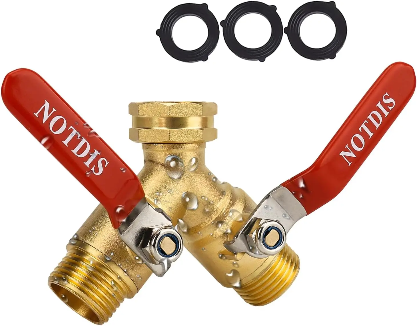Hose Splitter 2 Way Heavy Duty Brass Garden Hose Splitter Outdoor Full Flow Hose Splitter Connector,Y Valve 3/4 Inch GHT Thread
Hose Splitter 2 Way Heavy Duty Brass Garden Hose Splitter Outdoor Full Flow Hose Splitter Connector,Y Valve 3/4 Inch GHT Thread