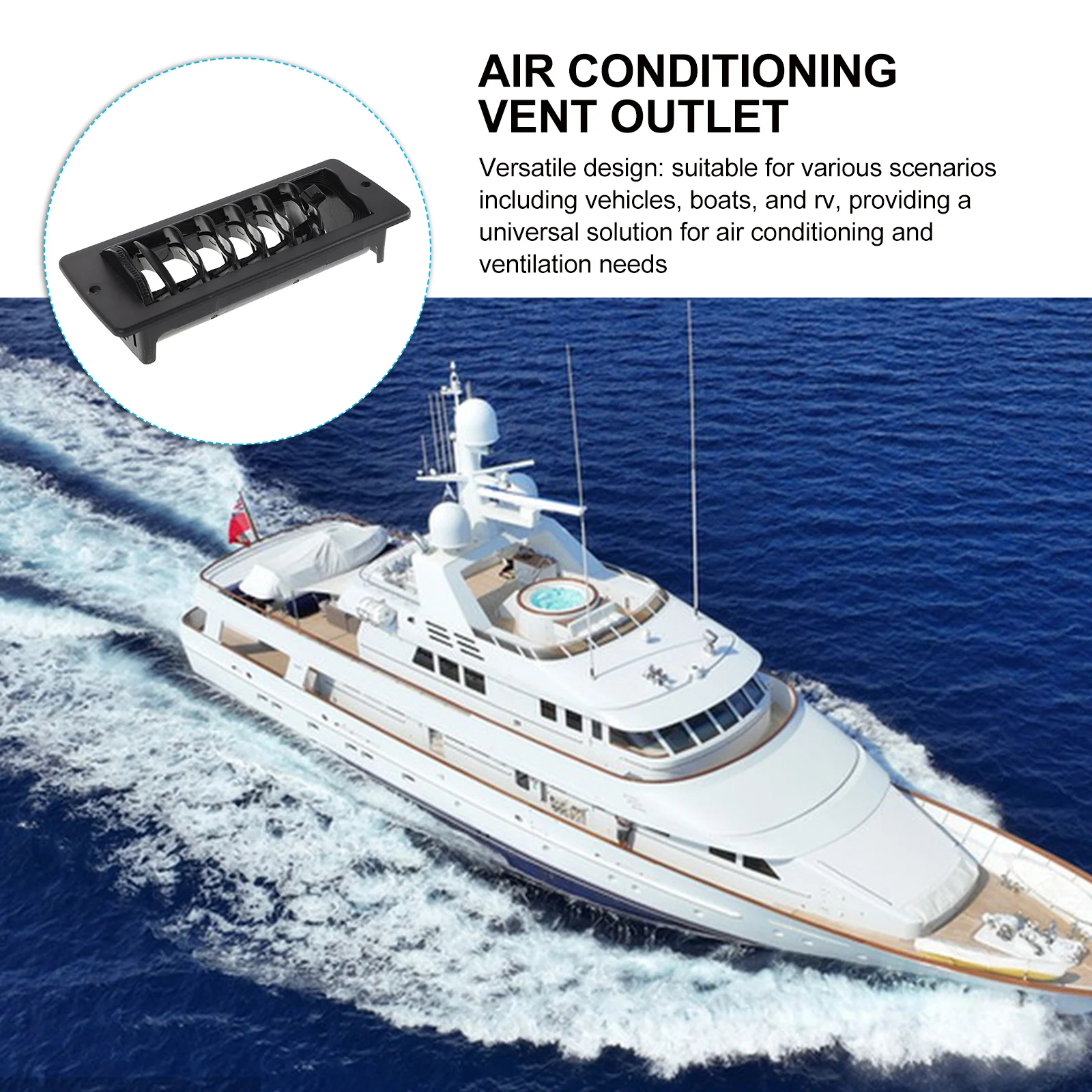 Vehicle Air Conditioning Outlet Durable Plastic Ventilation Duct Universal Car Auto RV Boat Adjustable Side Mount Part
Vehicle Air Conditioning Outlet Durable Plastic Ventilation Duct Universal Car Auto RV Boat Adjustable Side Mount Part