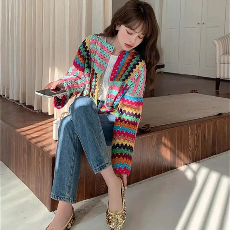 2025 Fall Streetwear Coats T310 Colorful Knit Stitch Hollow Out Cardigan Oversize Women Open Front Long Sleeve Bohemian Sweater
2025 Fall Streetwear Coats T310 Colorful Knit Stitch Hollow Out Cardigan Oversize Women Open Front Long Sleeve Bohemian Sweater