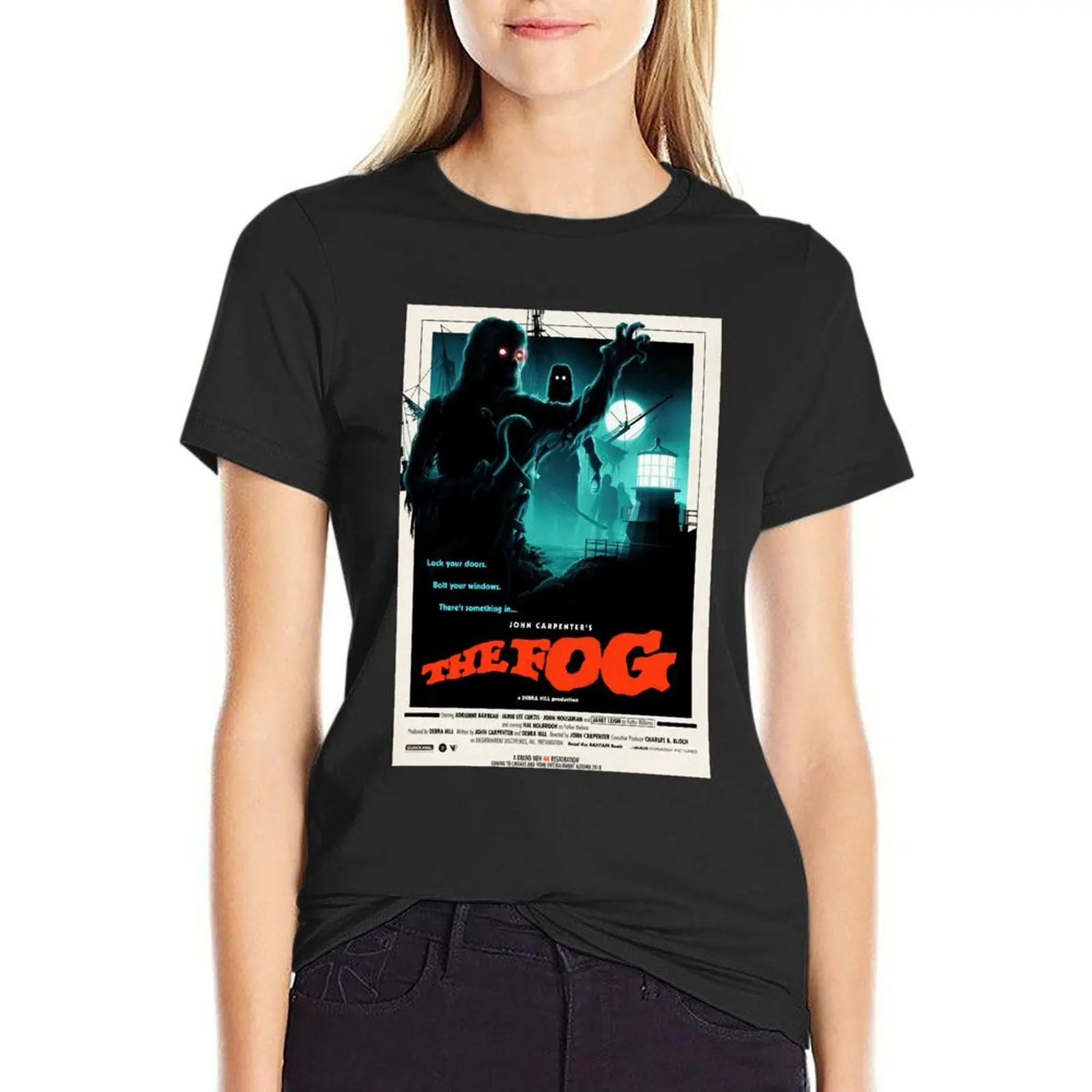 THE FOG Movie Poster T-Shirt animal prinfor sports fans customs black t shirts for Women
THE FOG Movie Poster T-Shirt animal prinfor sports fans customs black t shirts for Women