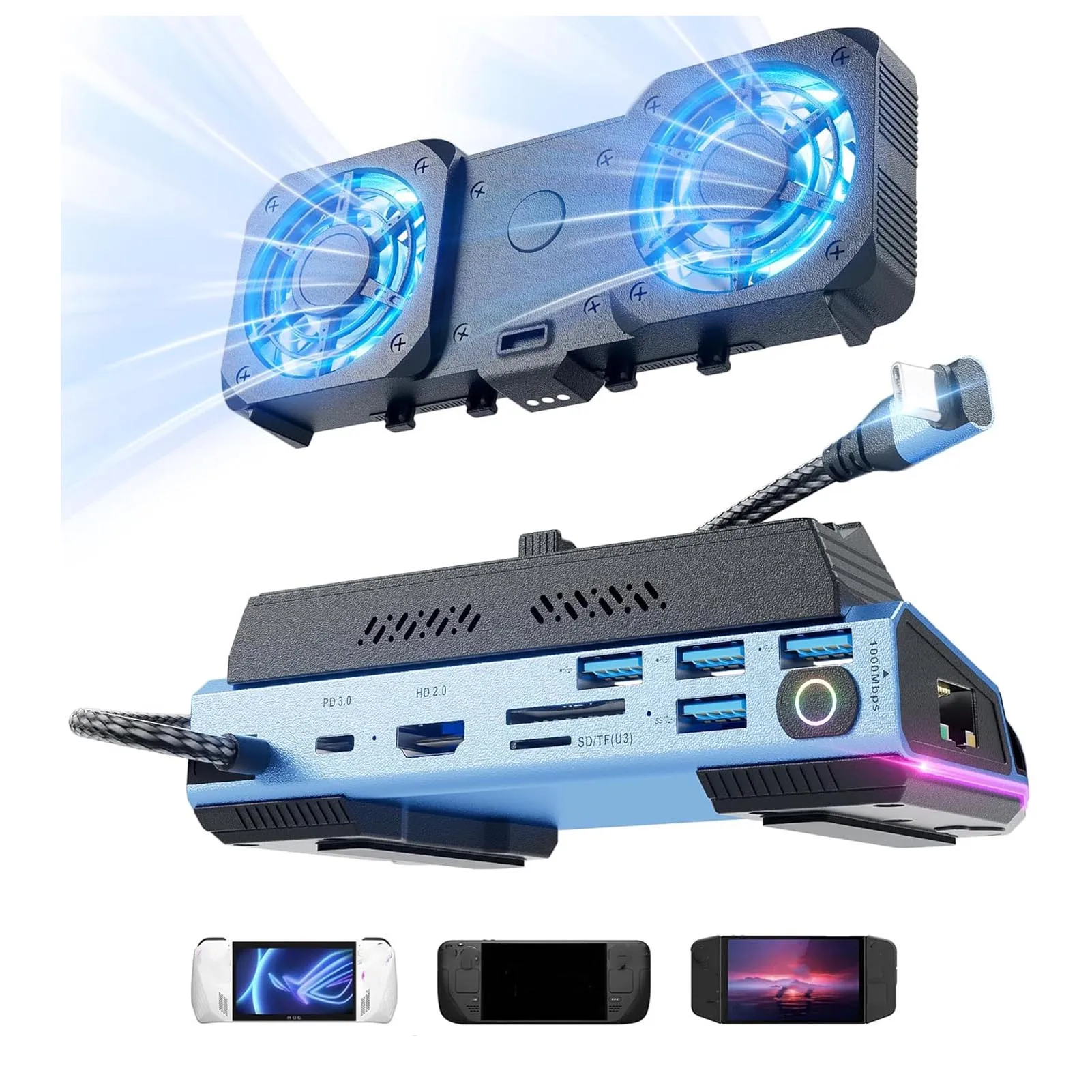 Док-станция 10 в 1 Gigabit Ethernet, слот M.2 NVMe, 1000 Мбит/с, двойной охлаждающий вентилятор, док-станция USB C, RGB-подсветка, 5 Гбит/с, USB 3,0 для работы
Док-станция 10 в 1 Gigabit Ethernet, слот M.2 NVMe, 1000 Мбит/с, двойной охлаждающий вентилятор, док-станция USB C, RGB-подсветка, 5 Гбит/с, USB 3,0 для работы