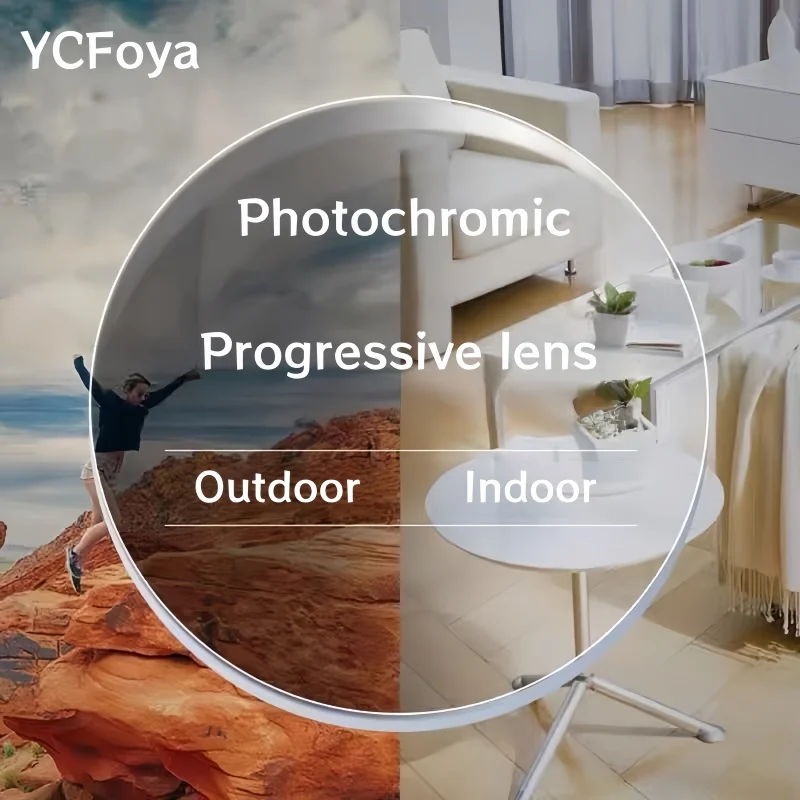 YCFoya 1,56/1,61/1,67/1,74 фотохромные прогрессивные мультифокальные линзы с широким полям, защита от царапин, антибликовые, анти-УФ для Cle
YCFoya 1,56/1,61/1,67/1,74 фотохромные прогрессивные мультифокальные линзы с широким полям, защита от царапин, антибликовые, анти-УФ для Cle
