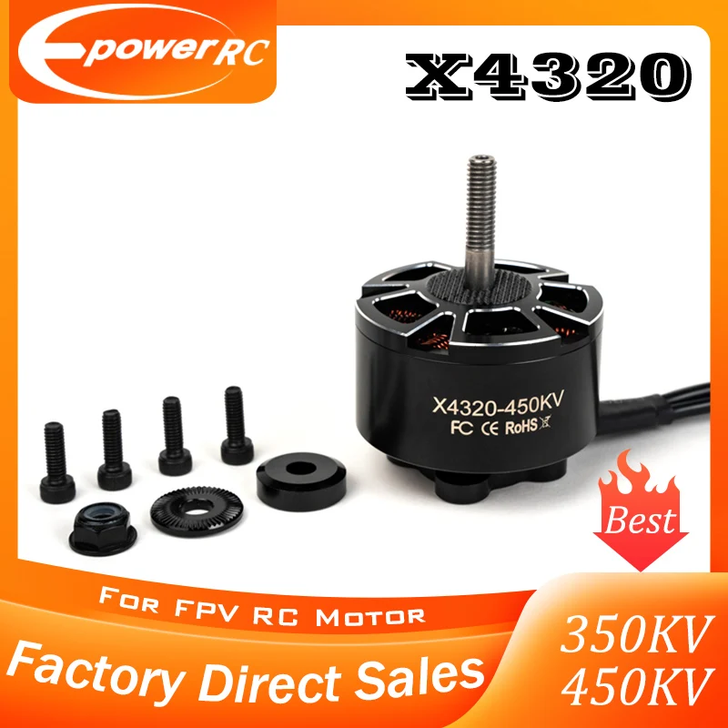 Бесколлекторный двигатель E-PowerRC X4320 4320 350KV 12S с низким уровнем шума, высокой скоростью и увеличенной дальностью полета для радиоуправляемых FPV дронов X-класса, запчасти для моделей
Бесколлекторный двигатель E-PowerRC X4320 4320 350KV 12S с низким уровнем шума, высокой скоростью и увеличенной дальностью полета для радиоуправляемых FPV дронов X-класса, запчасти для моделей