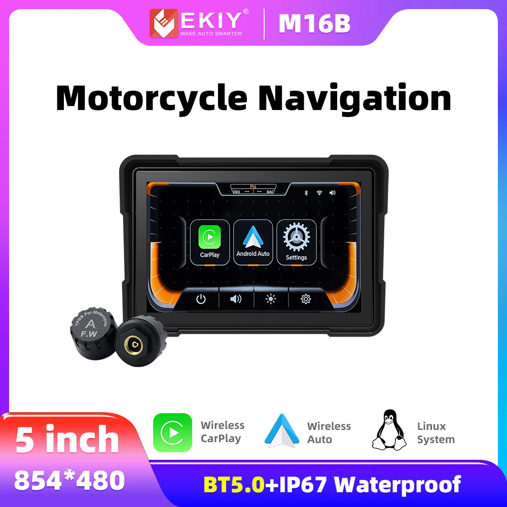 EKIY 5inch Motorcycle Carplay Navigation Waterproof Wireless Android Auto Carplay Display Screen Monitor Portable Motorcycle
EKIY 5inch Motorcycle Carplay Navigation Waterproof Wireless Android Auto Carplay Display Screen Monitor Portable Motorcycle