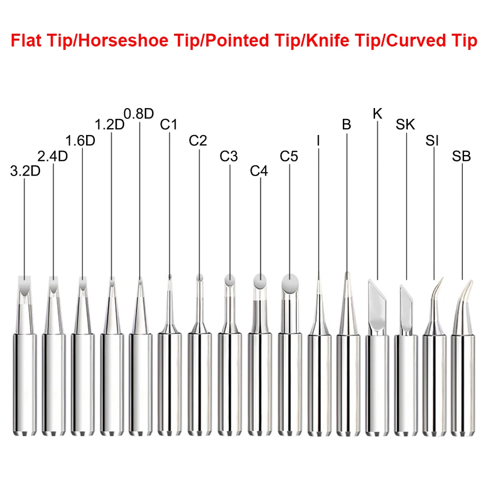 900M T Series Pure Copper Soldering Iron Tip Universal Lead-free Welding Sting For Hakko 936 FX-888D 852D+Soldering Iron Station
900M T Series Pure Copper Soldering Iron Tip Universal Lead-free Welding Sting For Hakko 936 FX-888D 852D+Soldering Iron Station