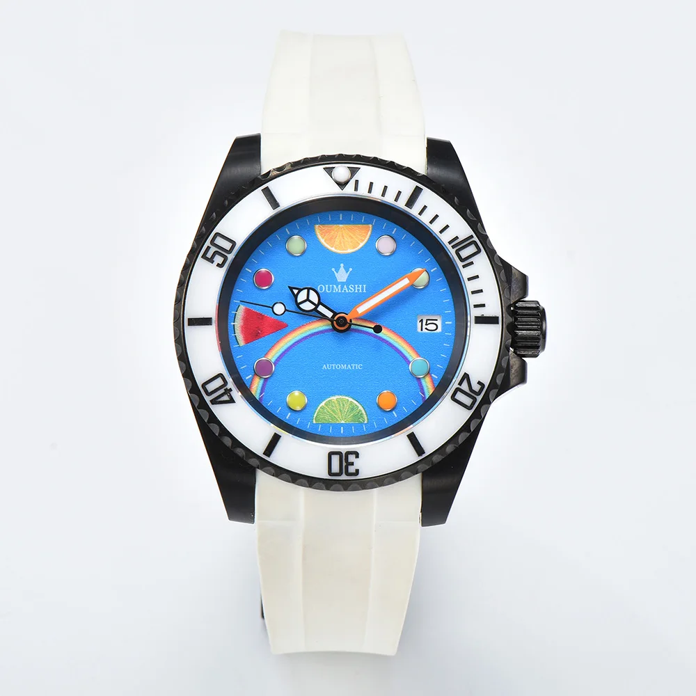 Luxury automatic watch NH35 movement stainless steel 904L waterproof sapphire glass rubber strap men's watch
Luxury automatic watch NH35 movement stainless steel 904L waterproof sapphire glass rubber strap men's watch
