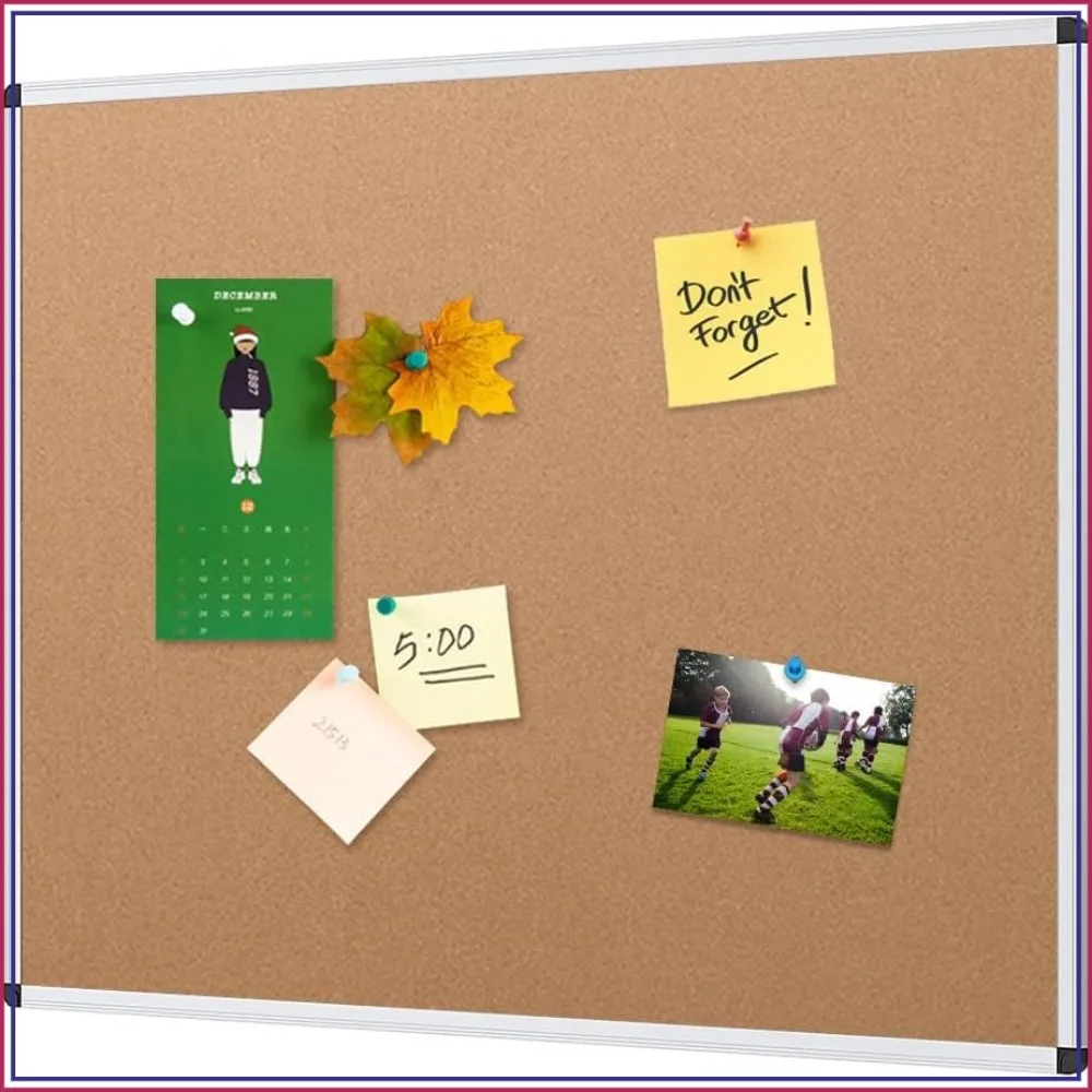 48x36 Inch Cork Notice Board, Silver Aluminium Frame Bulletin Board for Office Home
48x36 Inch Cork Notice Board, Silver Aluminium Frame Bulletin Board for Office Home