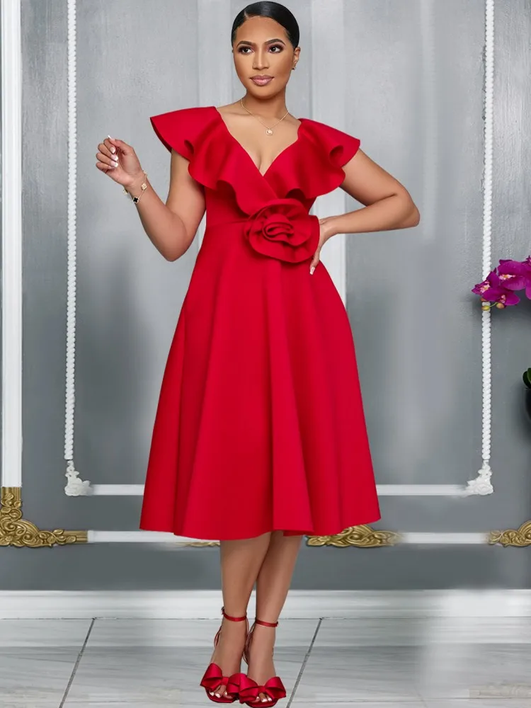 African Dresses For Women Summer Spring Africa Clothing Short Sleeve Sexy V-Neck Perspective Office Lady Party Plus Size Dress
African Dresses For Women Summer Spring Africa Clothing Short Sleeve Sexy V-Neck Perspective Office Lady Party Plus Size Dress