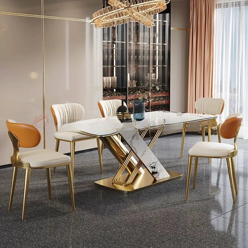 Luxury Modern Dining Room Furniture Dining Table Set Rectangle Big Size Dining Table Marble Top
Luxury Modern Dining Room Furniture Dining Table Set Rectangle Big Size Dining Table Marble Top
