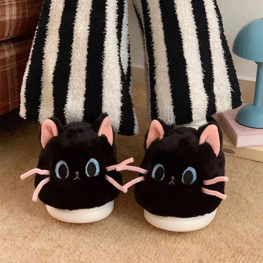New cute cat slippers woman black kitty closed back winter shoes room house slipper for women cozy fuzzy kitten slip on shoes
New cute cat slippers woman black kitty closed back winter shoes room house slipper for women cozy fuzzy kitten slip on shoes
