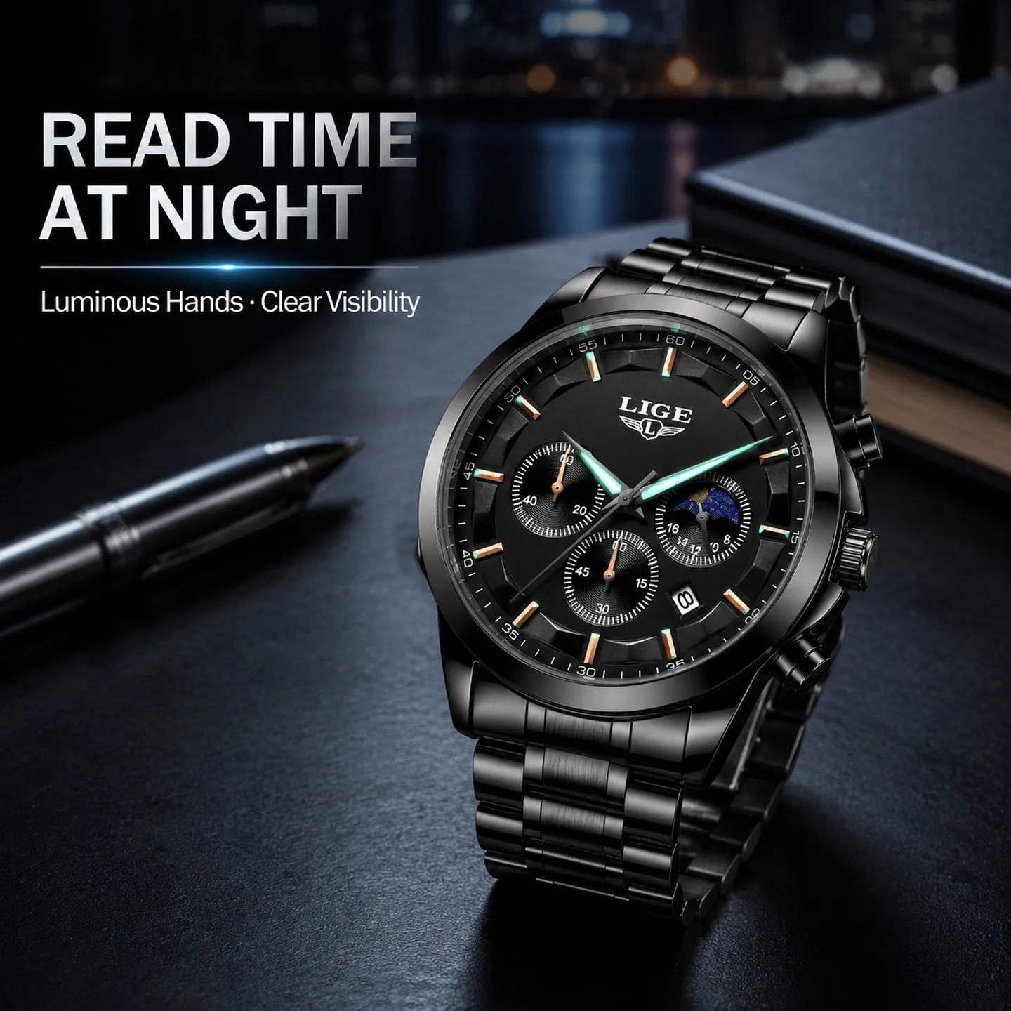 LIGE Back Light Display Digital Watches Mens Full Steel Strap Quartz Wristwatch Countdown Clock Relogio Masculino
LIGE Back Light Display Digital Watches Mens Full Steel Strap Quartz Wristwatch Countdown Clock Relogio Masculino