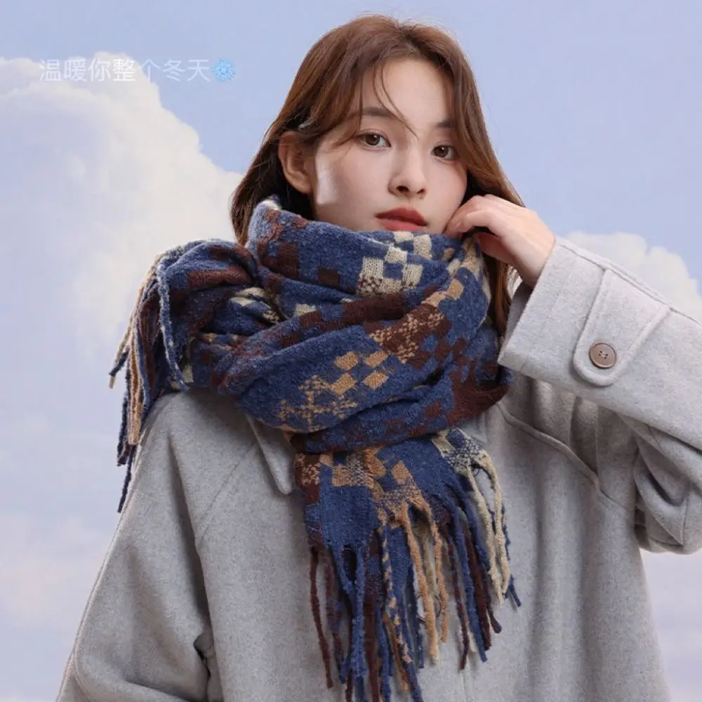 Fashion Autumn Winter Scarf Shawl Thickned Colorful Plaid Neck Wraps Cold Proof Sweet Pashmina Scarves for Women
Fashion Autumn Winter Scarf Shawl Thickned Colorful Plaid Neck Wraps Cold Proof Sweet Pashmina Scarves for Women