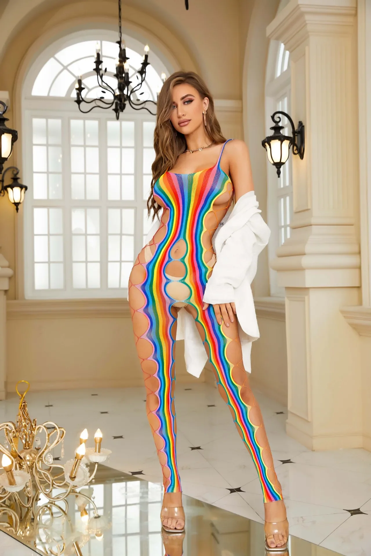 Fun lingerie jacquard sexy colored mesh transparent tight mesh socks, European and American uniform temptation set
Fun lingerie jacquard sexy colored mesh transparent tight mesh socks, European and American uniform temptation set