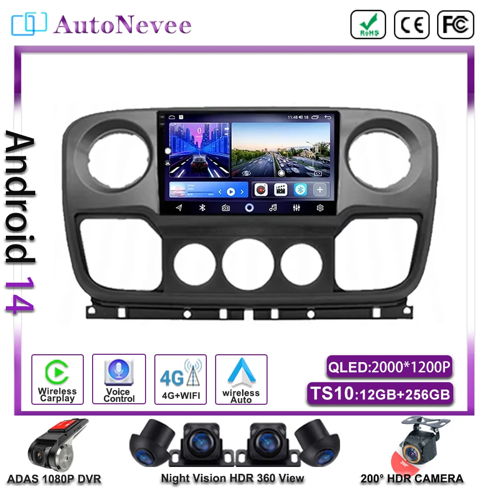Android 13 Multimedia For Renault Master Nissan NV400 Opel Movano 2010 - 2021 Car Player GPS Stereo Navigation Auto Radio Screen
Android 13 Multimedia For Renault Master Nissan NV400 Opel Movano 2010 - 2021 Car Player GPS Stereo Navigation Auto Radio Screen