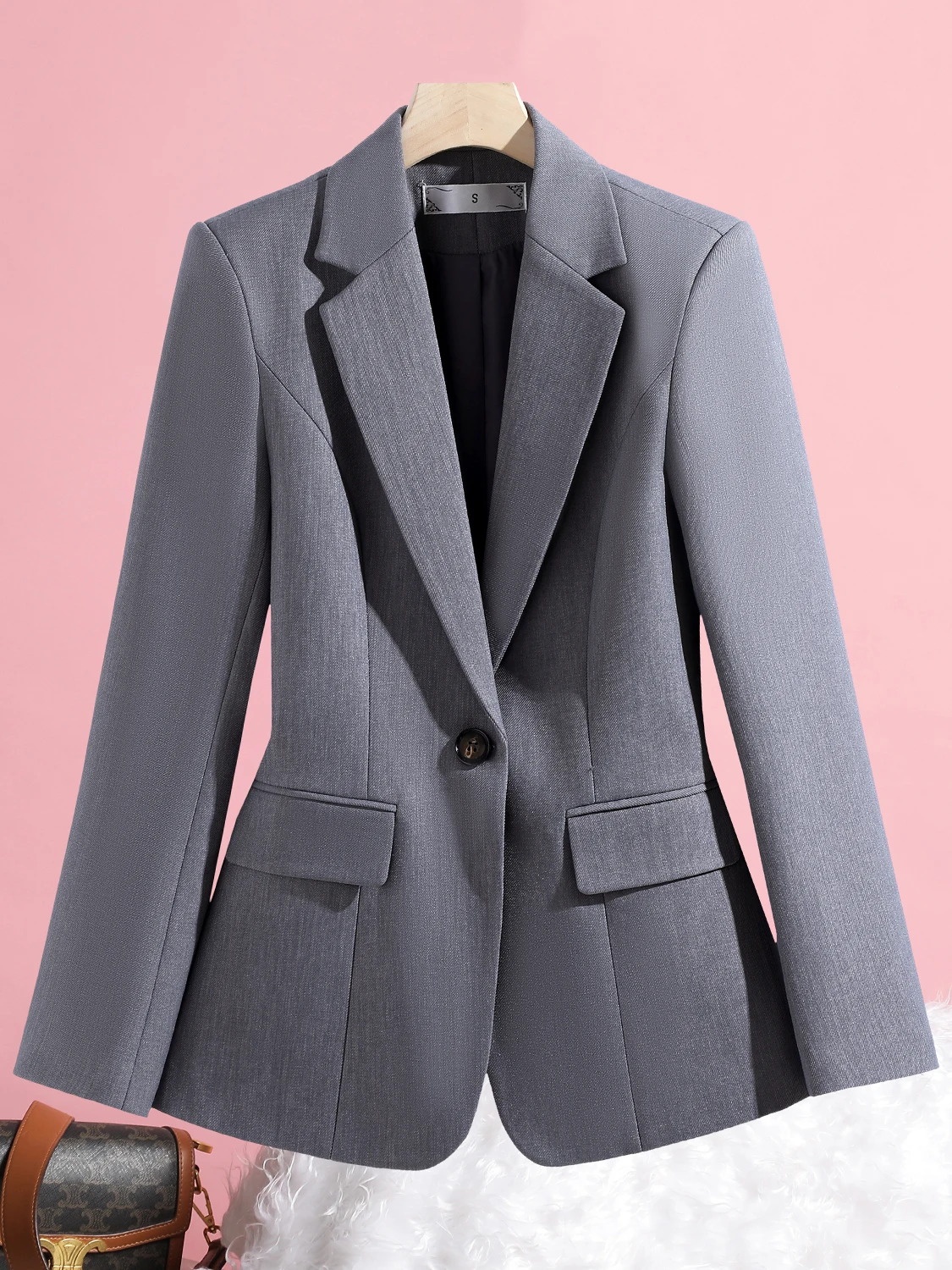 Gray Suit Jacket Women's Professional Formal Commute Style Autumn New Arrival Elegant Simple Fashion Polyester Fiber Long Sleeve
Gray Suit Jacket Women's Professional Formal Commute Style Autumn New Arrival Elegant Simple Fashion Polyester Fiber Long Sleeve