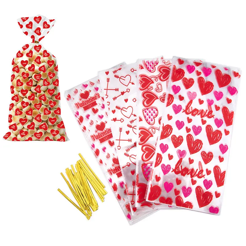 50pcs/lot 12.5x27cm Long OPP Plastic Bag with Twist Ties Treat Bags for Valentine's Day Bags Candy Chocolate Cookie Wrapping
50pcs/lot 12.5x27cm Long OPP Plastic Bag with Twist Ties Treat Bags for Valentine's Day Bags Candy Chocolate Cookie Wrapping