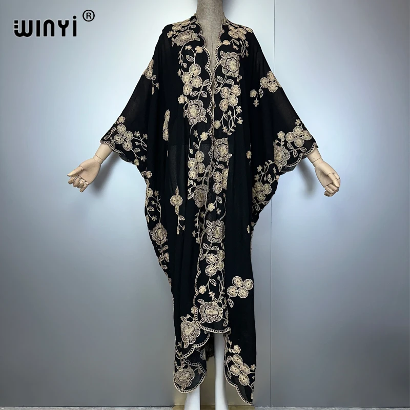 WINYI elegant embroidery kimono Bohemian luxury beachwear Swim Suit Cover up women Cardigan Holiday long coat abaya dubai luxury
WINYI elegant embroidery kimono Bohemian luxury beachwear Swim Suit Cover up women Cardigan Holiday long coat abaya dubai luxury