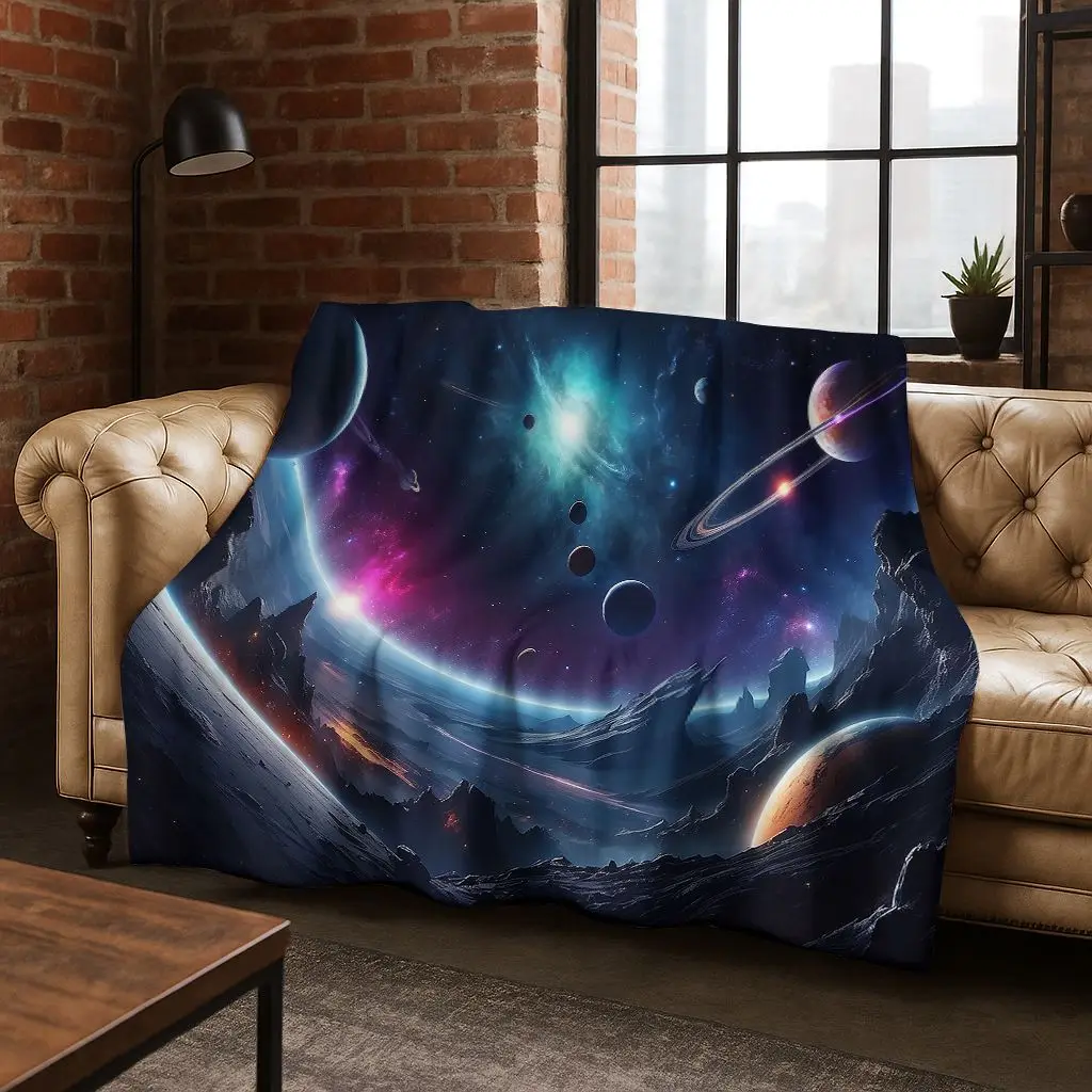 Dreamy Galaxy Universe Space Stars Black Hole Earth Flannel Blanket,Cozy Soft Throw Blanket for Home Bedroom Bed Sofa Cover Gift
Dreamy Galaxy Universe Space Stars Black Hole Earth Flannel Blanket,Cozy Soft Throw Blanket for Home Bedroom Bed Sofa Cover Gift