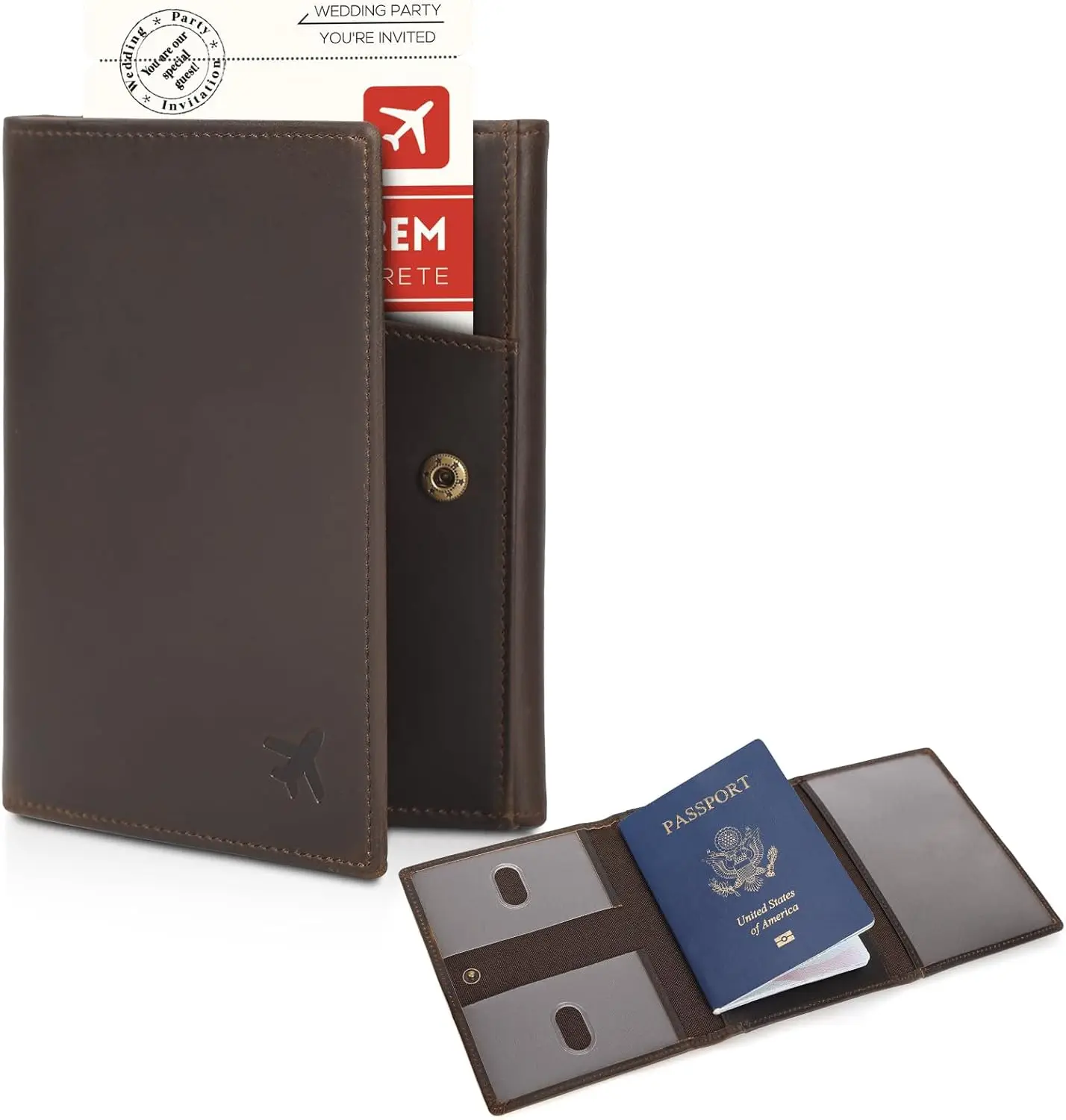 Full Grain Leather Pilot Wallet with RFID Blocking, Passport Holder & Document Organizer for Travel Professionals
Full Grain Leather Pilot Wallet with RFID Blocking, Passport Holder & Document Organizer for Travel Professionals