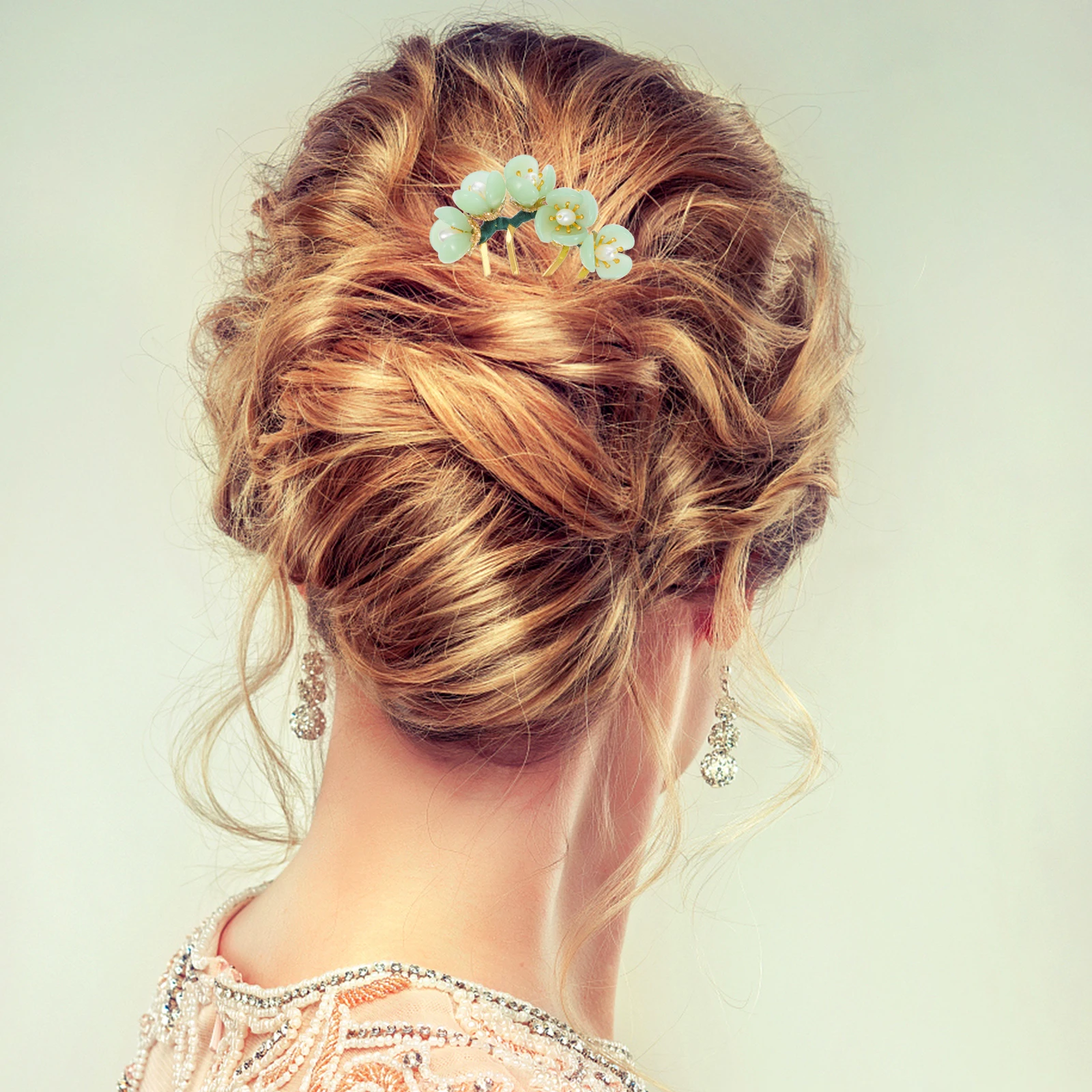 Jade Flower Hairpin Natural Alloy Durable Texture Color Retention Elegant Fashion Accessories Hair Sticks Oriental Styling Women
Jade Flower Hairpin Natural Alloy Durable Texture Color Retention Elegant Fashion Accessories Hair Sticks Oriental Styling Women