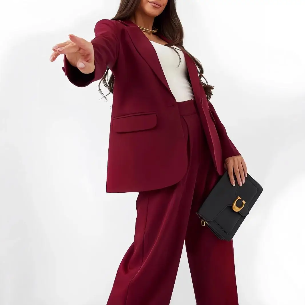 Profional Women's Casual Suit Jaet with ket Commute Sle Long Pants Two-Piece Set Ele Lady's Faion Outfit
Profional Women's Casual Suit Jaet with ket Commute Sle Long Pants Two-Piece Set Ele Lady's Faion Outfit