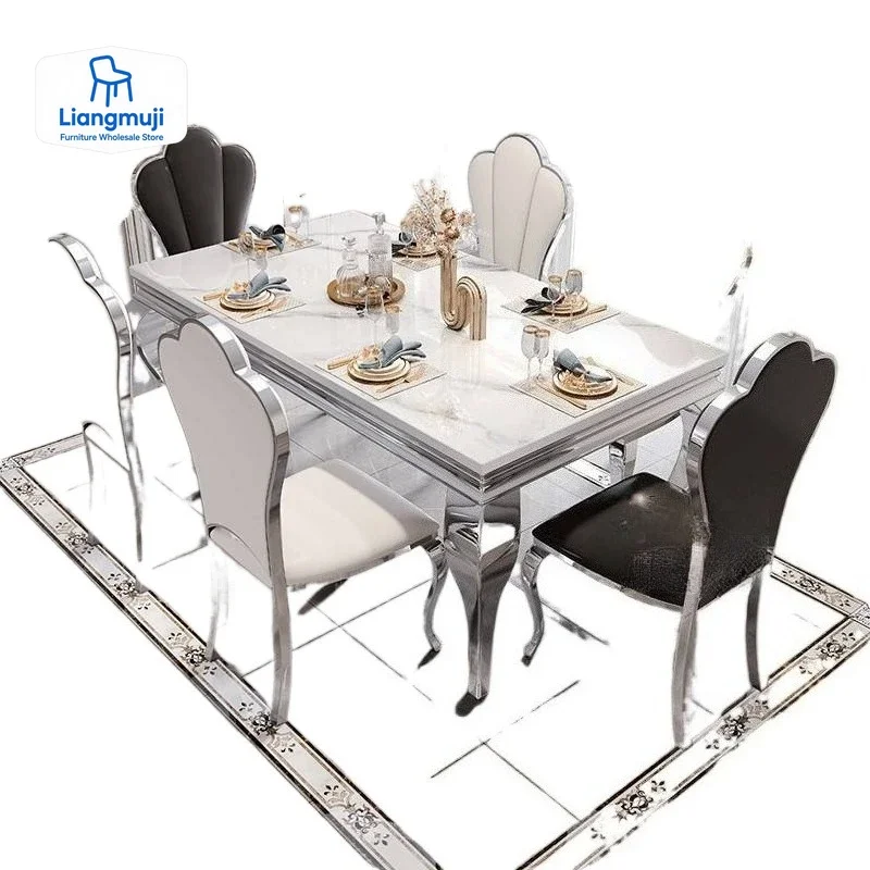 Waterproof Oilproof Luxury Table Unique Gold Vintage Marble Mobile Dining Table Nordic Big Design Mesa De Comedor Funiture
Waterproof Oilproof Luxury Table Unique Gold Vintage Marble Mobile Dining Table Nordic Big Design Mesa De Comedor Funiture