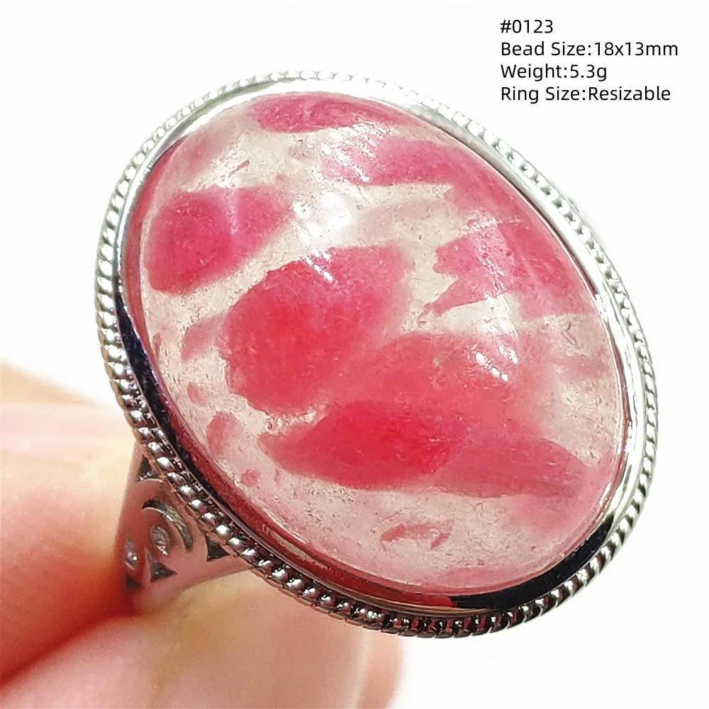 Natural Rose Rhodonite Oval Adjustable Ring Jewelry Women Clear Rose Rhodonite 16x12mm Love 925 Sterling Silver AAAAA
Natural Rose Rhodonite Oval Adjustable Ring Jewelry Women Clear Rose Rhodonite 16x12mm Love 925 Sterling Silver AAAAA