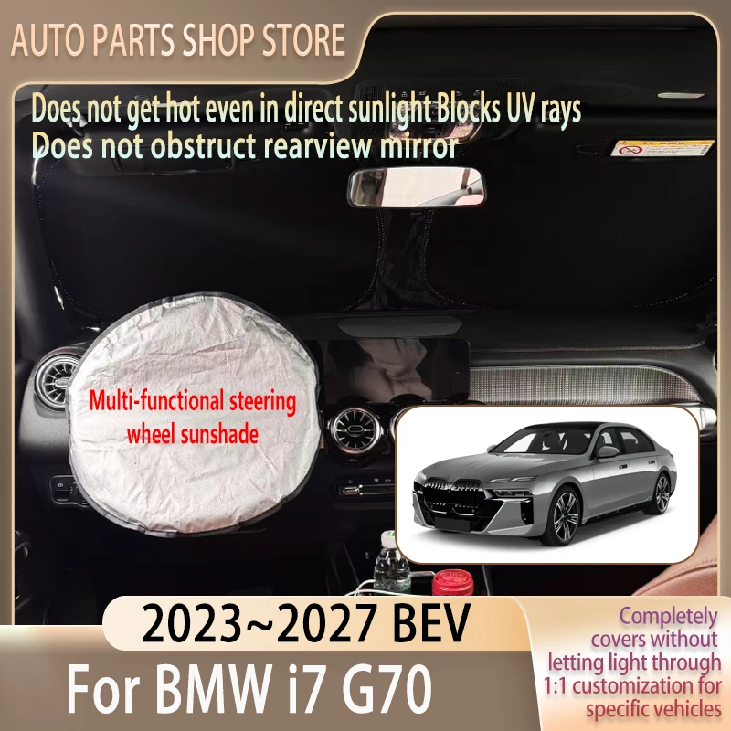 For BMW i7 G70 2023~2027 26 Steering wheel Car Sun Visor Summer Cooling Auto Accessories Front Windshield Sunshade Heat Insulati
For BMW i7 G70 2023~2027 26 Steering wheel Car Sun Visor Summer Cooling Auto Accessories Front Windshield Sunshade Heat Insulati