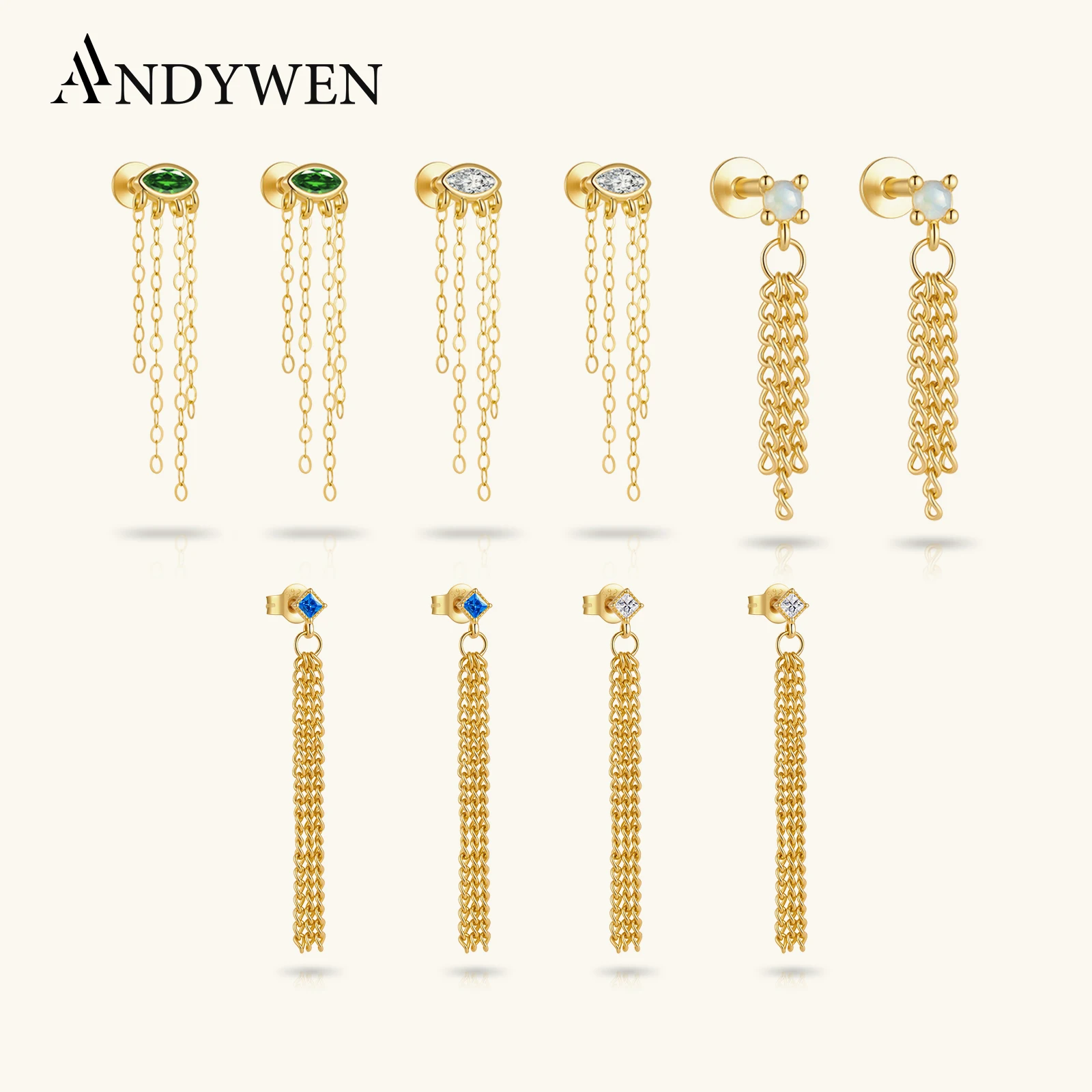 Серьги-подвески ANDYWEN из стерлингового серебра 925 пробы с опалом и разноцветными цирконами, длинные, с цепочкой, 2026, женские, модные, роскошные, свадебные украшения, подарок
Серьги-подвески ANDYWEN из стерлингового серебра 925 пробы с опалом и разноцветными цирконами, длинные, с цепочкой, 2026, женские, модные, роскошные, свадебные украшения, подарок