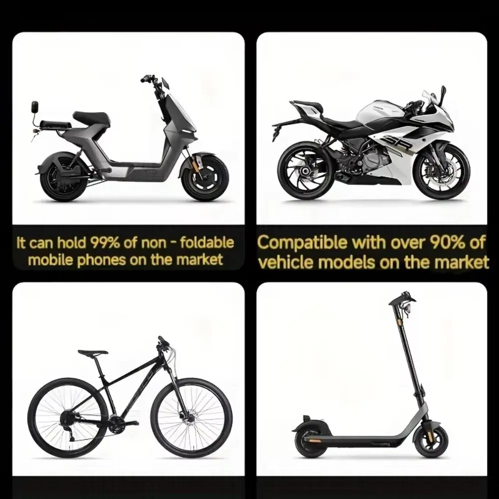 Four-Corner Clamping Mobile Phone Holder Multiple Shock-Proof Locking Mechanism Bicycle Phone Mount Scooter Phone Holder
Four-Corner Clamping Mobile Phone Holder Multiple Shock-Proof Locking Mechanism Bicycle Phone Mount Scooter Phone Holder