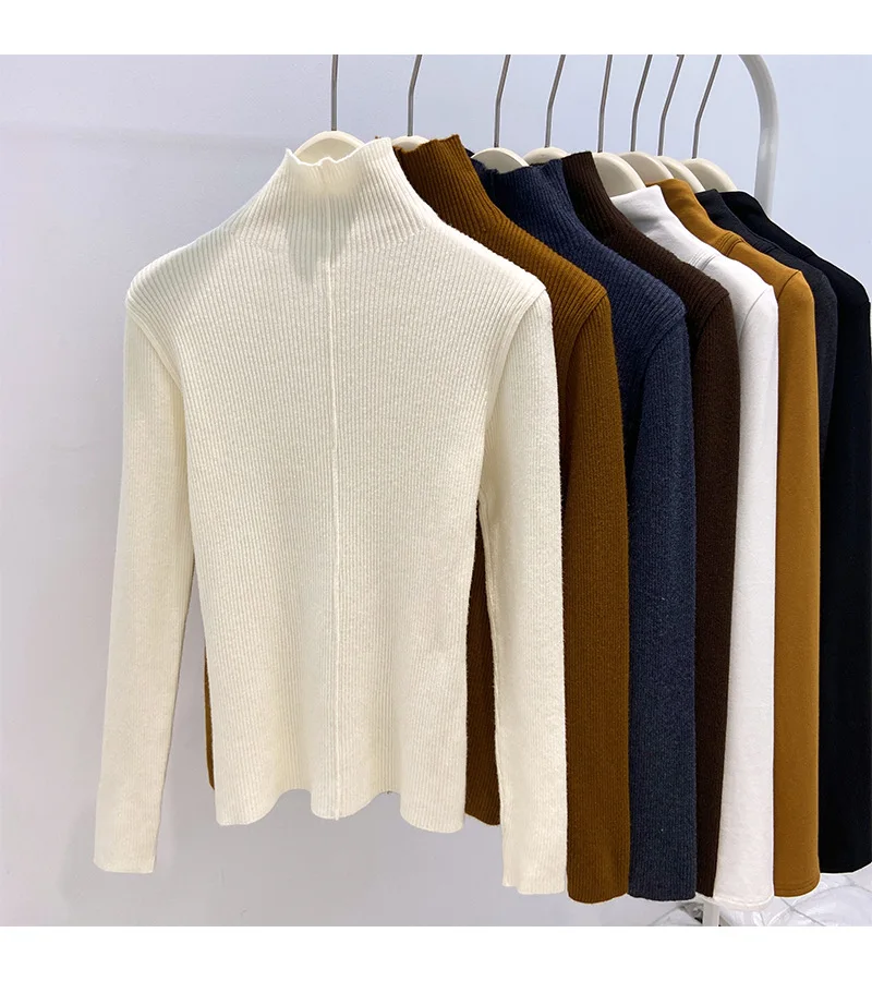 New solid sweater women Knit Top Fashion Female winter autumn Long sleeve adult clothes Slim S-L warm high neck fashion
New solid sweater women Knit Top Fashion Female winter autumn Long sleeve adult clothes Slim S-L warm high neck fashion