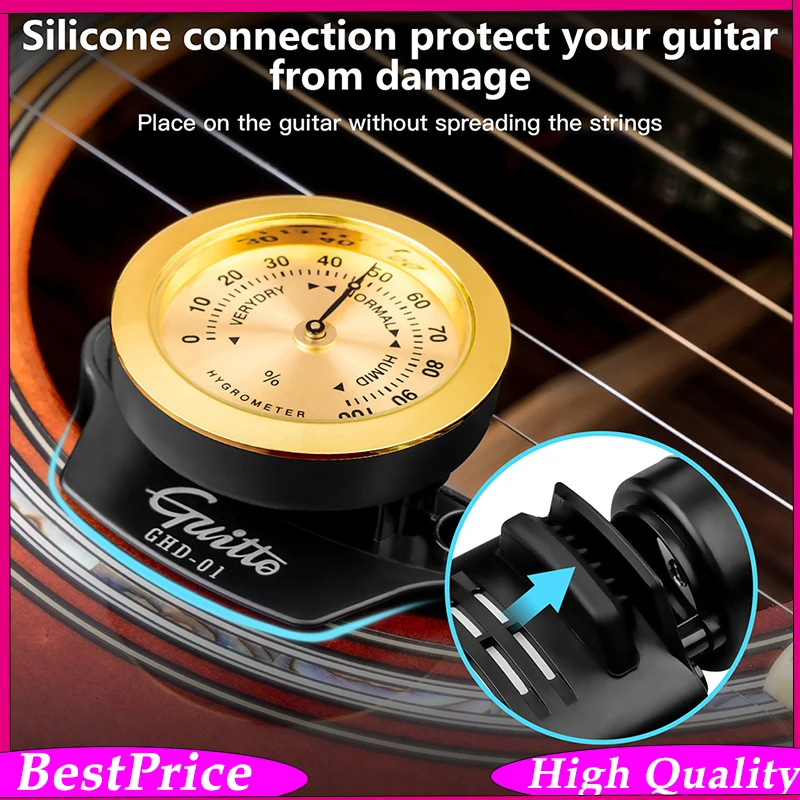 Guitto GHD-01/02/03 Guitar Humidifier with High-precision Hygrometer 2-in-1 Design for Acoustic Classical Guitar Ukulele
Guitto GHD-01/02/03 Guitar Humidifier with High-precision Hygrometer 2-in-1 Design for Acoustic Classical Guitar Ukulele
