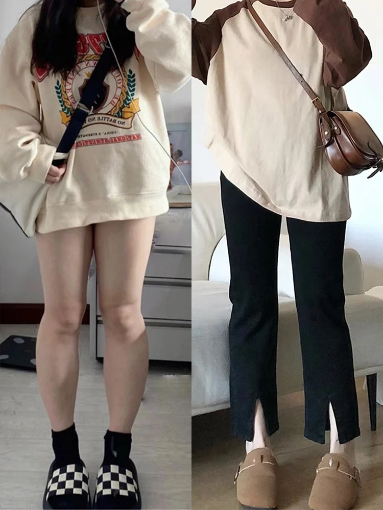 High Waist Slimming Black Split Denim Jeans Women's Spring Autumn plus Size Pear Shape Body Nine Point Straight Leg Pants
High Waist Slimming Black Split Denim Jeans Women's Spring Autumn plus Size Pear Shape Body Nine Point Straight Leg Pants