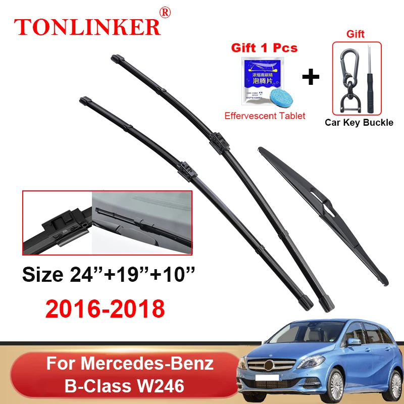 TONLINKER Car Wiper Blades For Mercedes Benz B Class W246 2011-2017 2018 Car Accessories Front Windscreen Wiper Blade Brushes
TONLINKER Car Wiper Blades For Mercedes Benz B Class W246 2011-2017 2018 Car Accessories Front Windscreen Wiper Blade Brushes