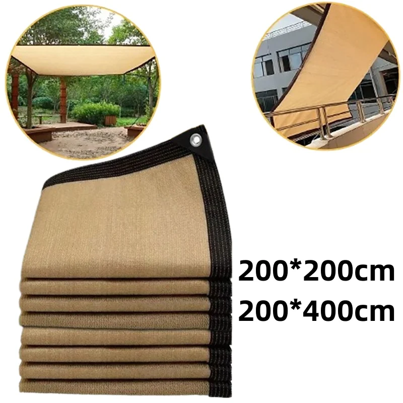 220x 400cm Summer Outdoor Shading Beige Shading Net Wrapped Perforated Shading Cloth Thickened Heat Insulation Net Shading Net
220x 400cm Summer Outdoor Shading Beige Shading Net Wrapped Perforated Shading Cloth Thickened Heat Insulation Net Shading Net