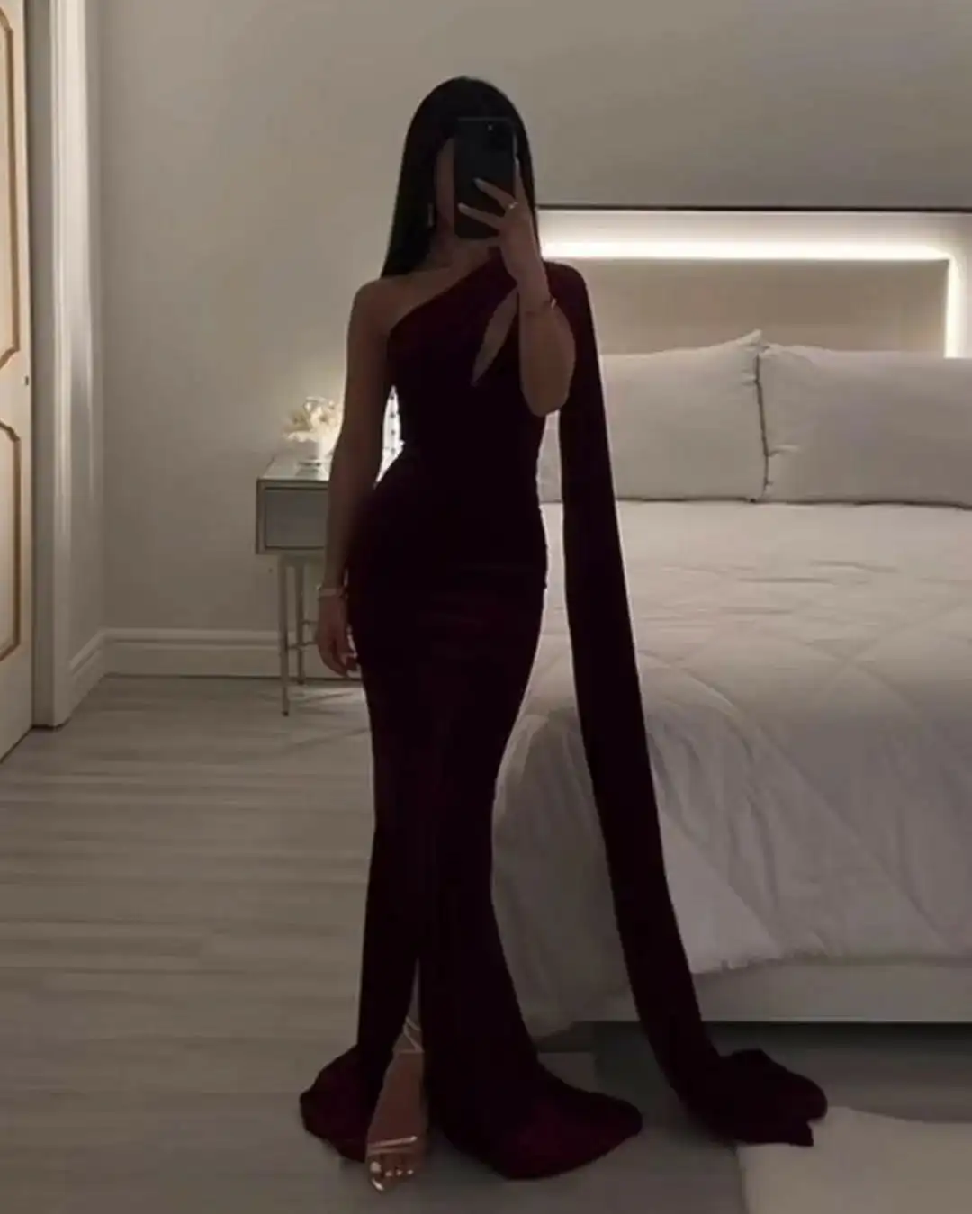 Customized Mermaid Simple Burgundy Jersey Evening Dress Exquisite One Shoulder Sleeveless Homecoming Gowns Fashion Par
Customized Mermaid Simple Burgundy Jersey Evening Dress Exquisite One Shoulder Sleeveless Homecoming Gowns Fashion Par