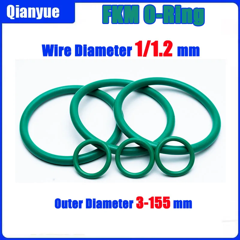 Green FKM O-Ring OD 3-155mm x 1/1.2mm - Temp -20℃~250℃ / Hardness 70A - Corrosion Resistant Seals
Green FKM O-Ring OD 3-155mm x 1/1.2mm - Temp -20℃~250℃ / Hardness 70A - Corrosion Resistant Seals