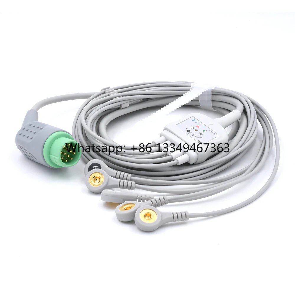 Manufacturer Biolight M7000/8500/9500 Compatible Direct Connect Cable 5 Leads Snap AHA Factory
Manufacturer Biolight M7000/8500/9500 Compatible Direct Connect Cable 5 Leads Snap AHA Factory