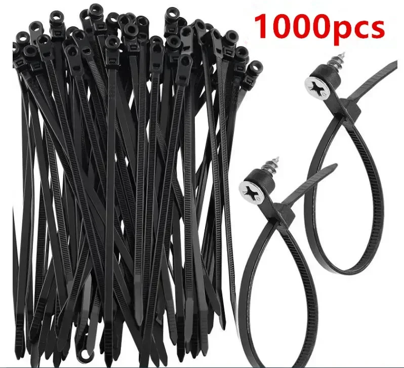 Creative Nylon Cable Ties with Screw Hole Mount Self Locking Loop Wrap Bundle Ties Strap DIY Office Cables Wire Fasten Organizer
Creative Nylon Cable Ties with Screw Hole Mount Self Locking Loop Wrap Bundle Ties Strap DIY Office Cables Wire Fasten Organizer