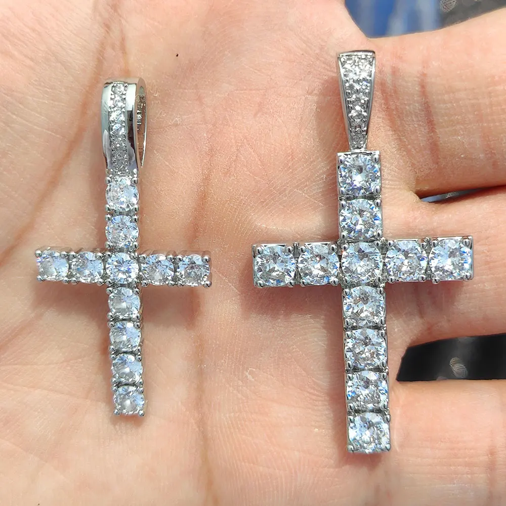 Hip Hop Fashion Bling Iced Out Cross Pendant Necklace For Men Catholic Charm With Tennis Chain Jewelry Lucky Gift for Girls
Hip Hop Fashion Bling Iced Out Cross Pendant Necklace For Men Catholic Charm With Tennis Chain Jewelry Lucky Gift for Girls
