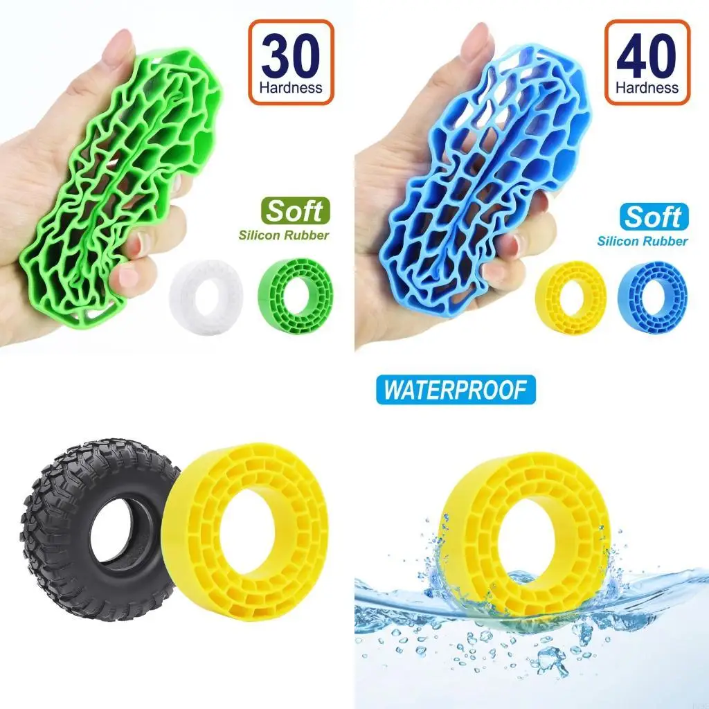 4 Pieces Soft Silicone Inner Tires Long Lasting Inserts for Scale Model Crawlers F19F
4 Pieces Soft Silicone Inner Tires Long Lasting Inserts for Scale Model Crawlers F19F